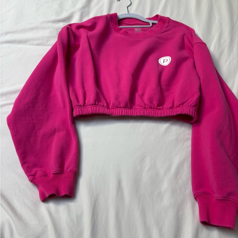 Pure Barre Fuchsia Cropped Sweatshirt